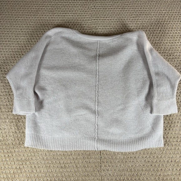 Women's Autumn Cashmere Gray Pearl U-Neck Pullover Knit‎ Sweater Size Small - Picture 7 of 7